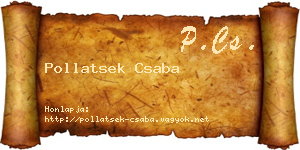 Pollatsek Csaba névjegykártya